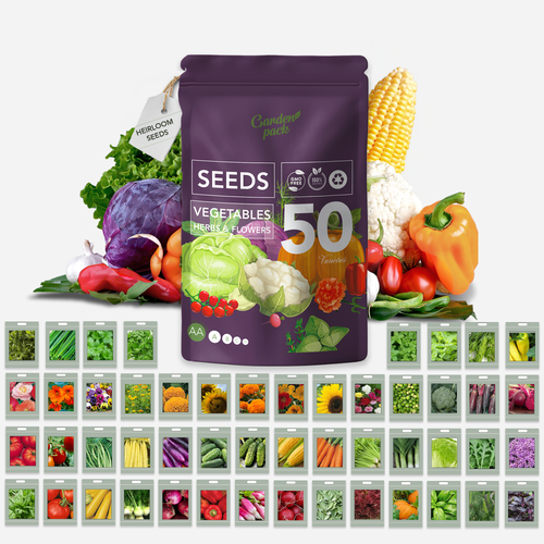Garden Pack Seeds Pouch - 50 Varieties
