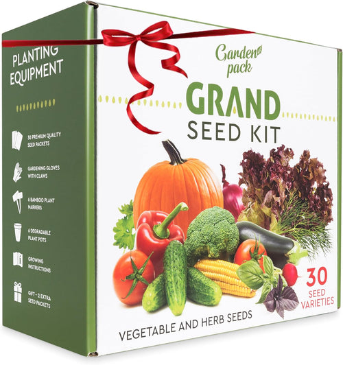 Grand Seed Growing Kit - 30 Vegetable Seeds Varieties